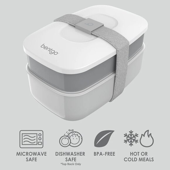 BENTGO All-In-One Stackable Bento Lunch‎ Box (Gray) (BRAND-NEW & SEALED!) - Picture 3 of 4